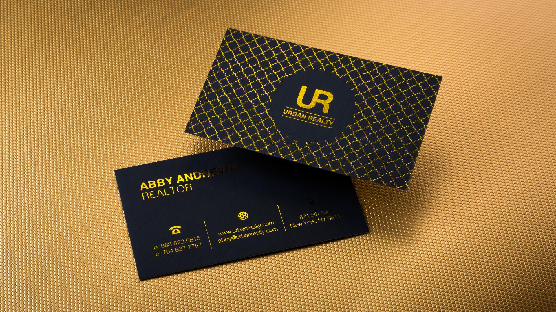 Black Onyx suede with gold foil.